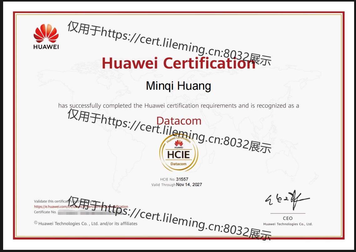 数通技术证书（专家）